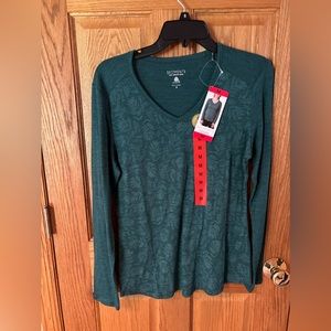 Segments long sleeve wool tee green